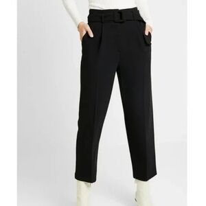 Topshop High Waisted Black Cropped Women's Pants size 8